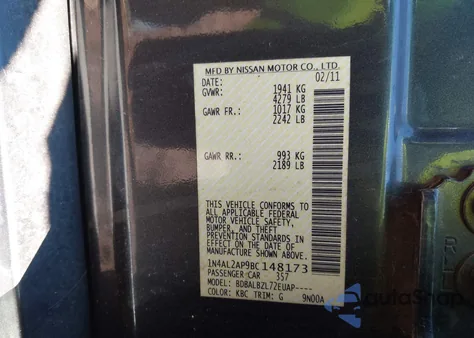 2011 Nissan Altima 2.5 S from USA, damaged, VIN 1N4AL2AP9BC148173